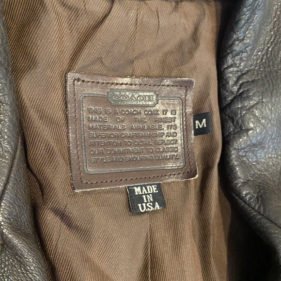 Coach Brown Leather Jacket - Picture 9 of 16